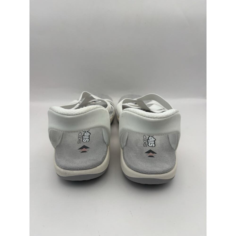 Skechers Reggae Hands Free Slip In White Sandals Women Size 7 - Picture 5 of 9